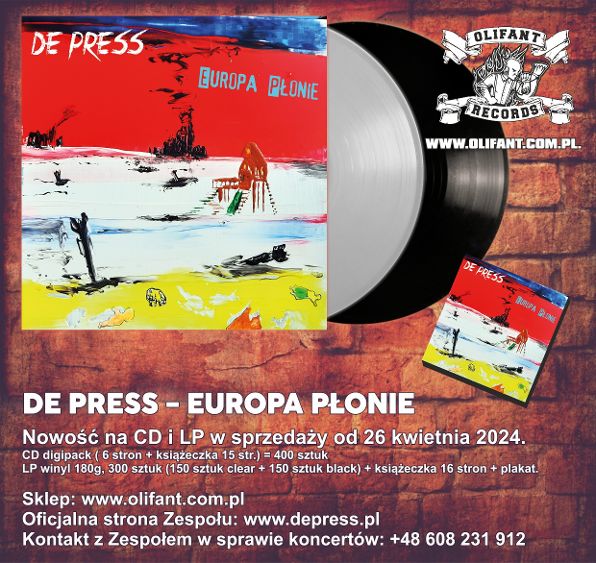 DE PRESS - EUROPA PŁONIE CD (digipack) - obrazek 3