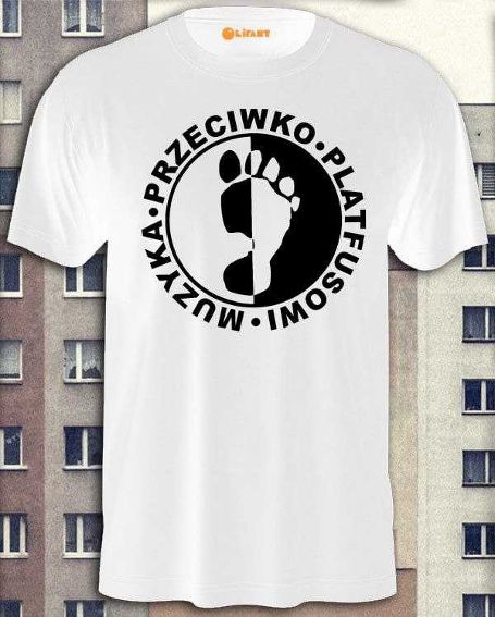 Muzyka Przeciwko Platfusom - Koszulka (biała)