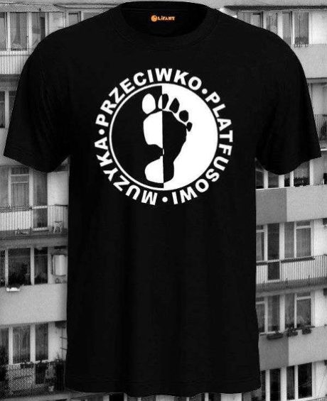 Muzyka Przeciwko Platfusom - Koszulka (czarna)