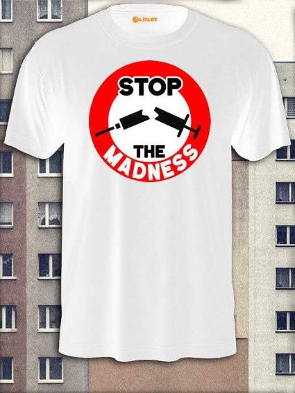 Stop The Madness- Koszulka (biała)