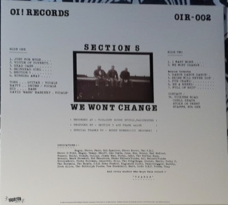 Section-5 – We Wont Change - LP - obrazek 2