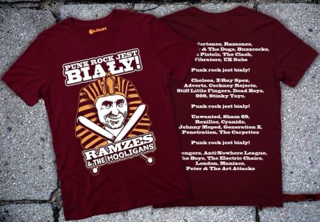 Ramzes & The Hooligans - Punk Rock Jest Biały - Koszulka Bordo